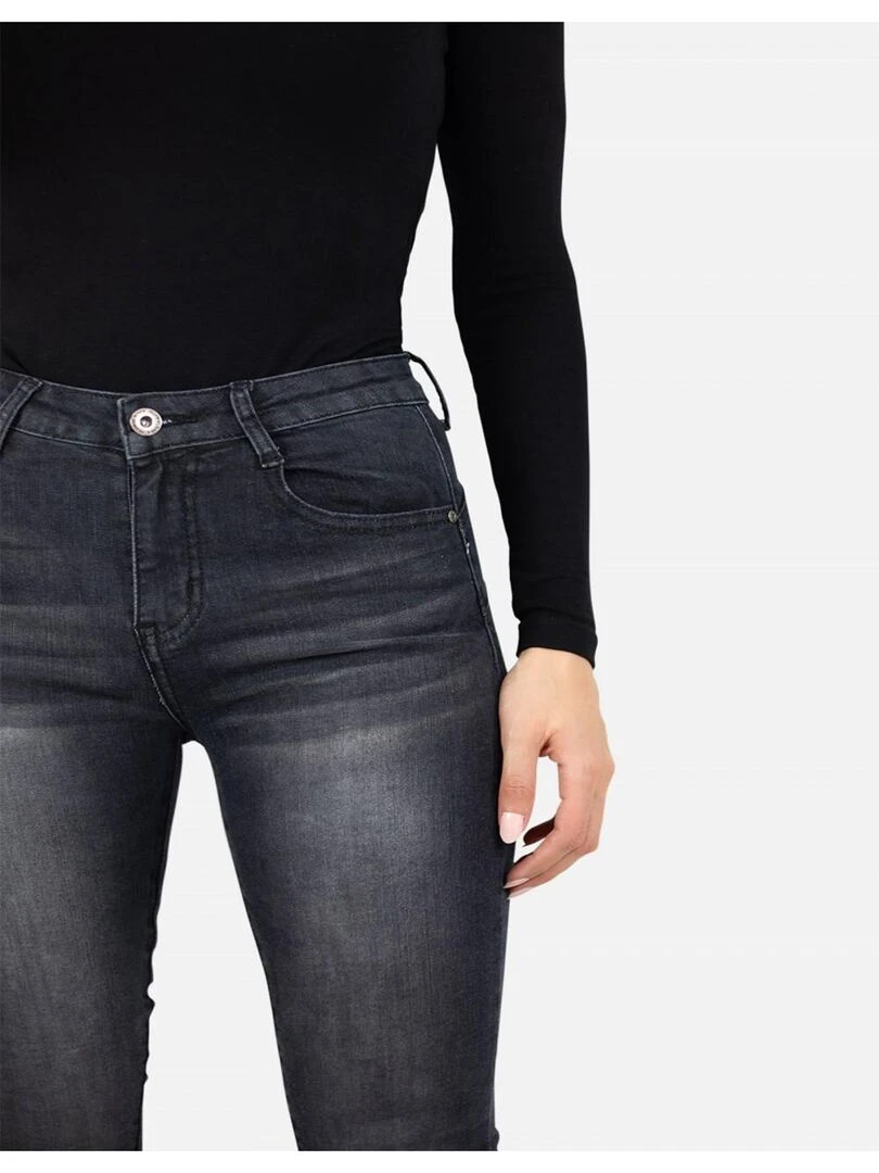 Jean slim effet push up Kebello   Gris