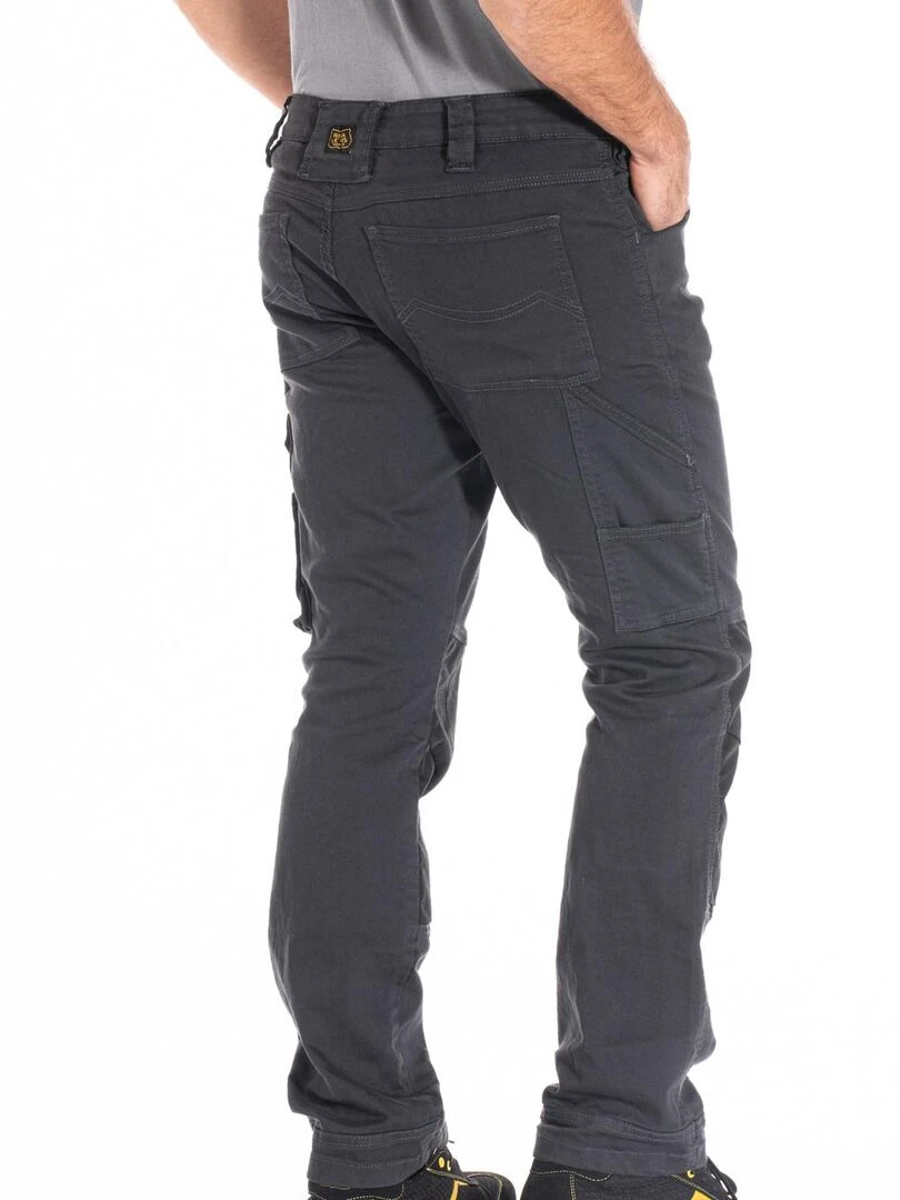 Pantalon de travail stretch avec emplacement genouillères JOBPROC 'Rica Lewis'   gris anthracite