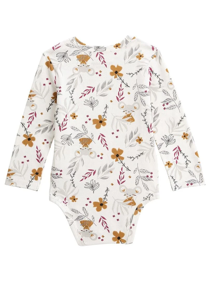 Lot de 2 bodies bébé manches longues Charlie   Moutarde