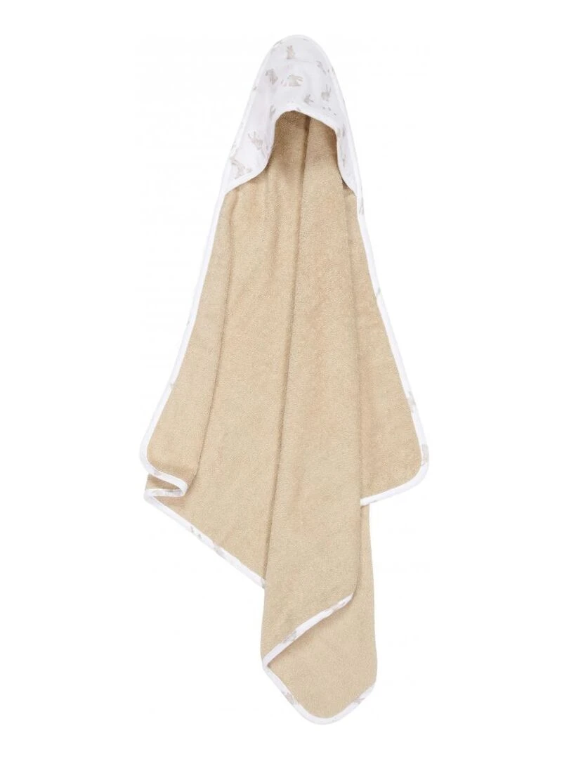 Cape de bain en gaze de coton Baby Bunny 75 x 75 cm Beige
