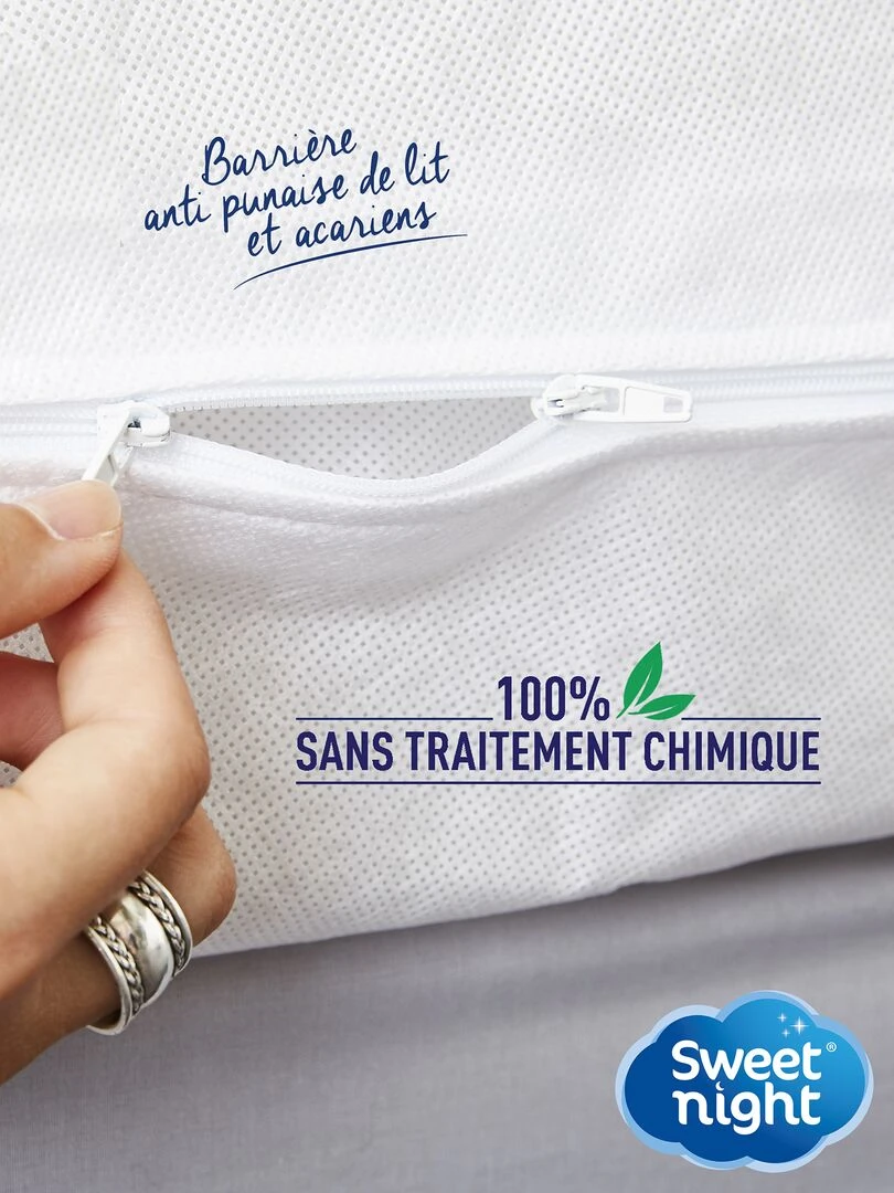 Housse de matelas anti punaise de lit   Blanc