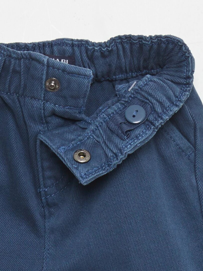 Pantalon style paper bag   Bleu