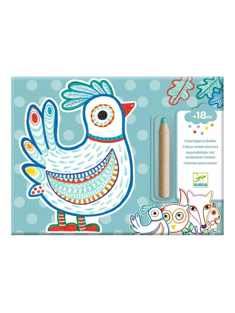 Coloriage pour les petits Animaux de la forêt à révéler N/A
