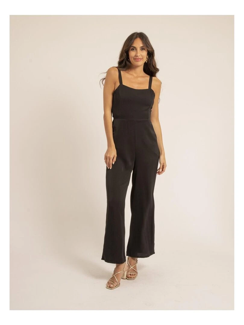 Combi pantalon dos nu ELINA Noir