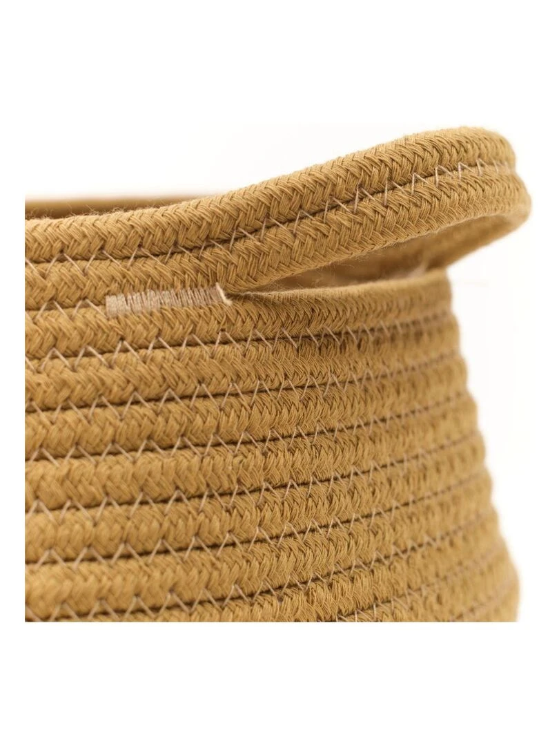 Panier rond tressé 'LA FACTORY' 'TODAY' Bronze