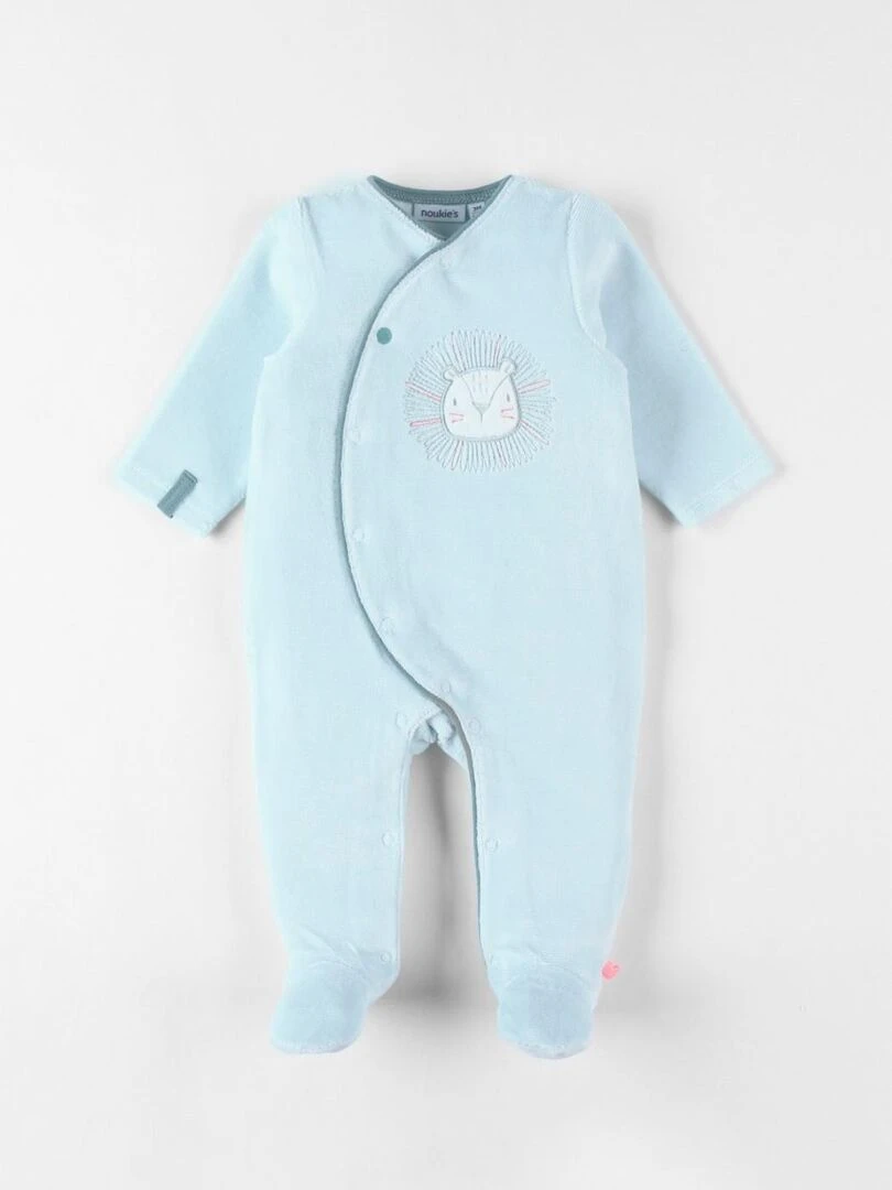 Pyjama  Velours côtelé   Lion   Noukie's   Bleu