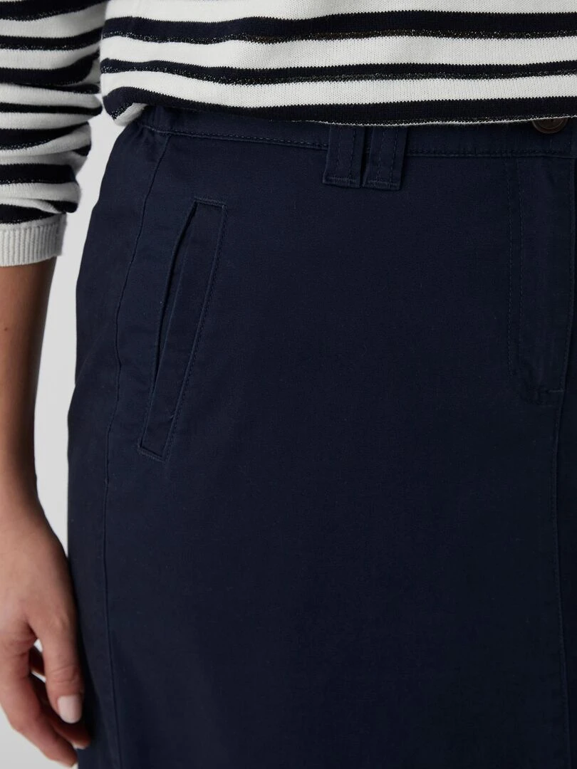 Jupe chino   Damart   Bleu marine