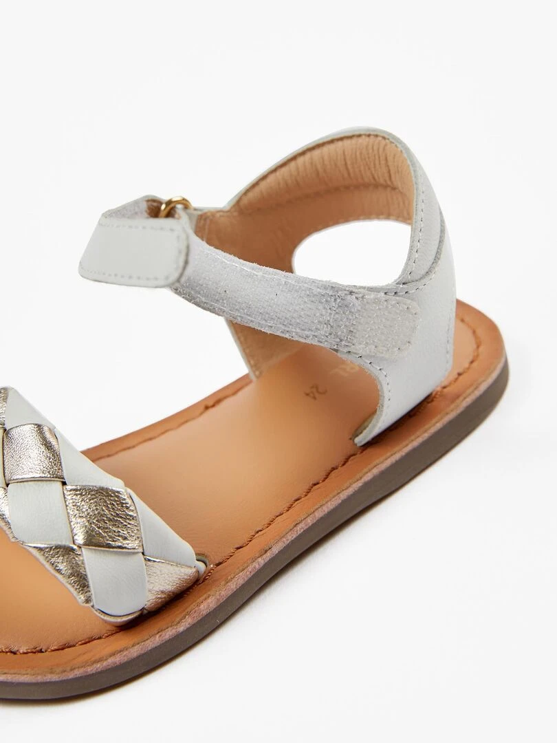 Sandales en Cuir Fille   SPECIAL DAYS   Blanc