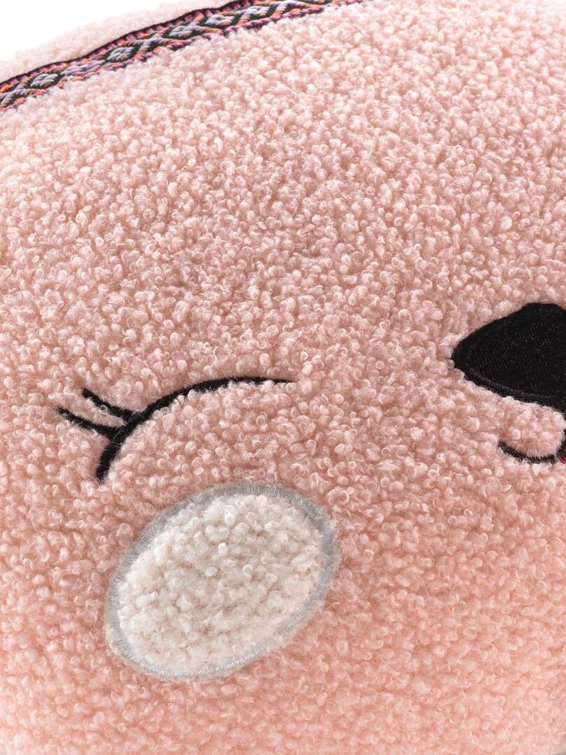 Coussin peluche fantaisie 30 x 30 cm Licorne etoile Rose