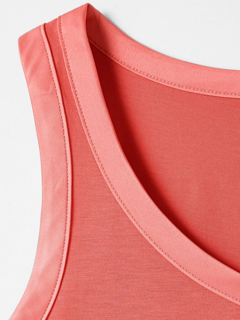 Débardeur biais satin en coton pima   Damart   Rose