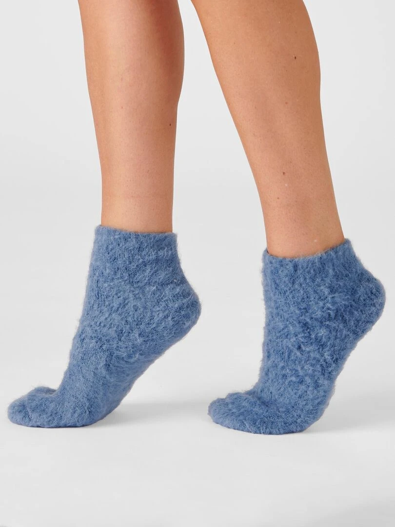 Mi chaussettes de lit réversibles Thermolactyl. Damart Bleu