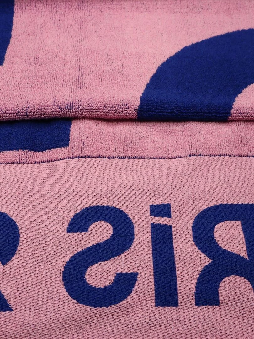 Serviette jacquard 100% coton  PARIS 2024 JEUX OLYMPIQUES PINK CITY   Rose