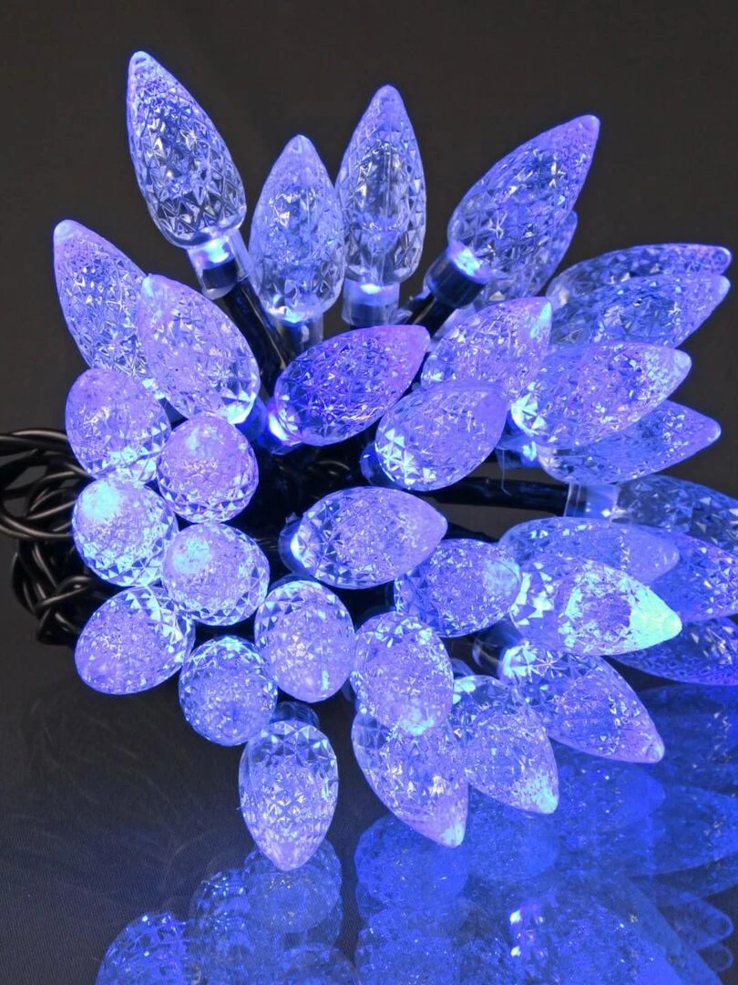 Guirlande Pomme de pin a LED Bleu