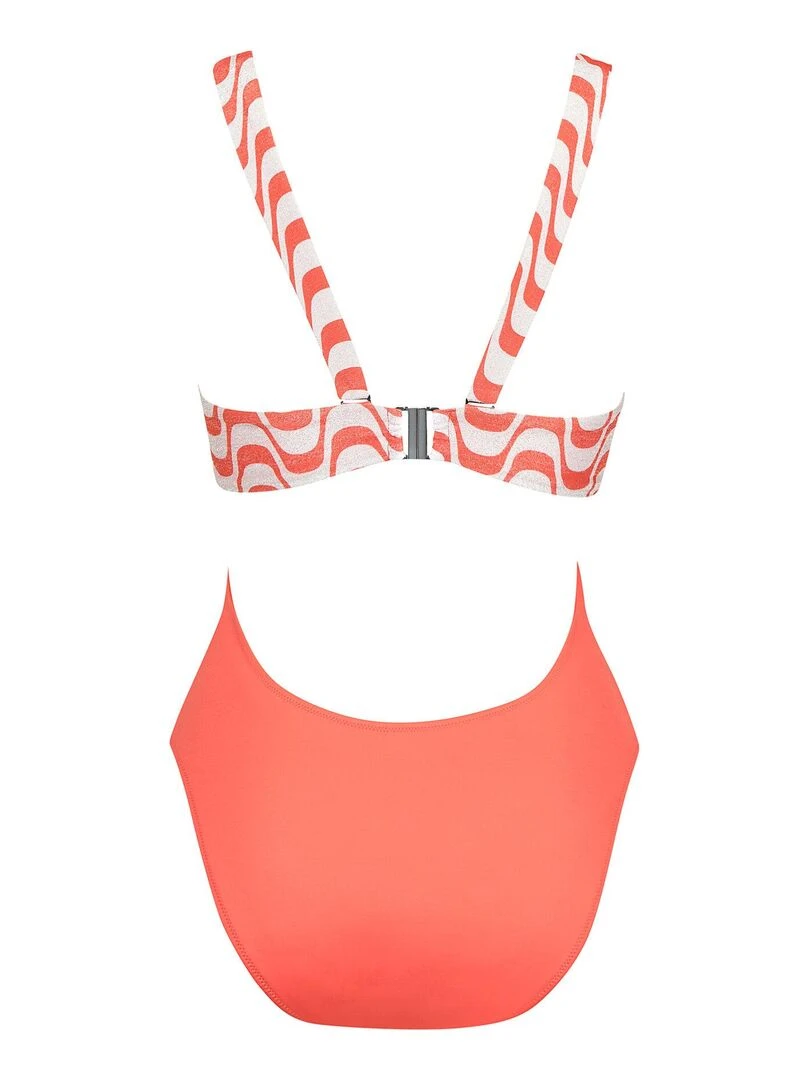 Maillot de bain une pièce monokini préformé sans armatures Iceland   Orange