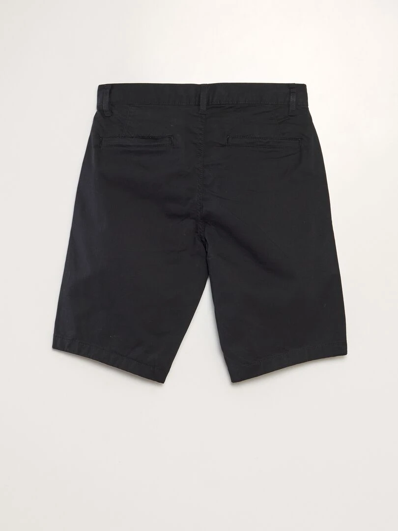 Bermuda chino uni noir