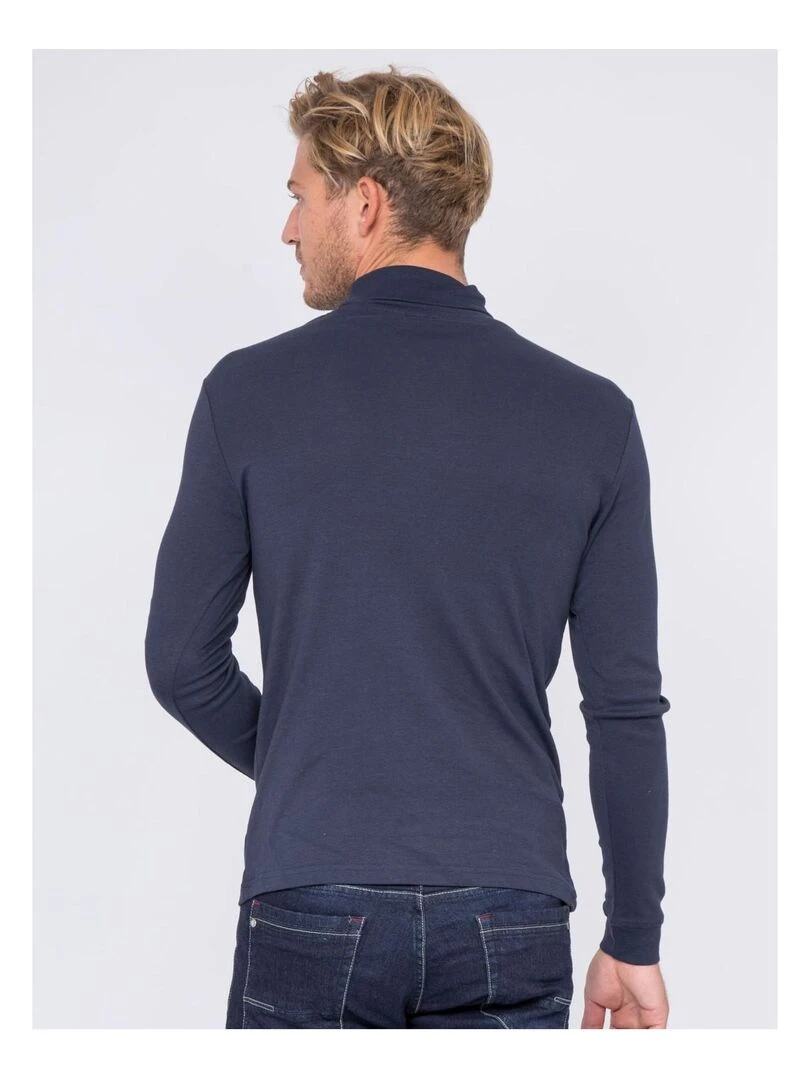 Sous pull pur coton WAREN Bleu marine