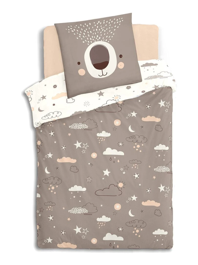 Parure de lit Ours Beige