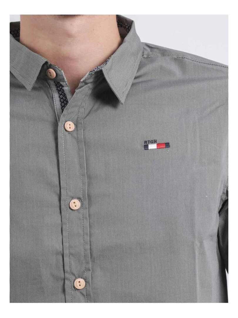 Chemise manches longues motifs TAMOX   Gris