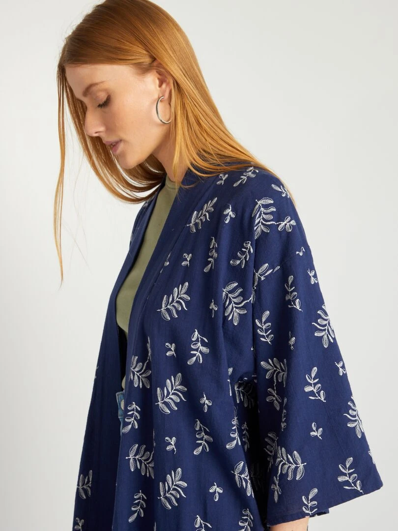 Kimono long   Bleu marine
