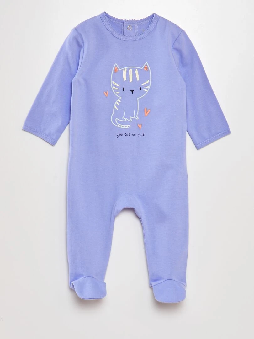 Pyjama dors bien en coton Violet