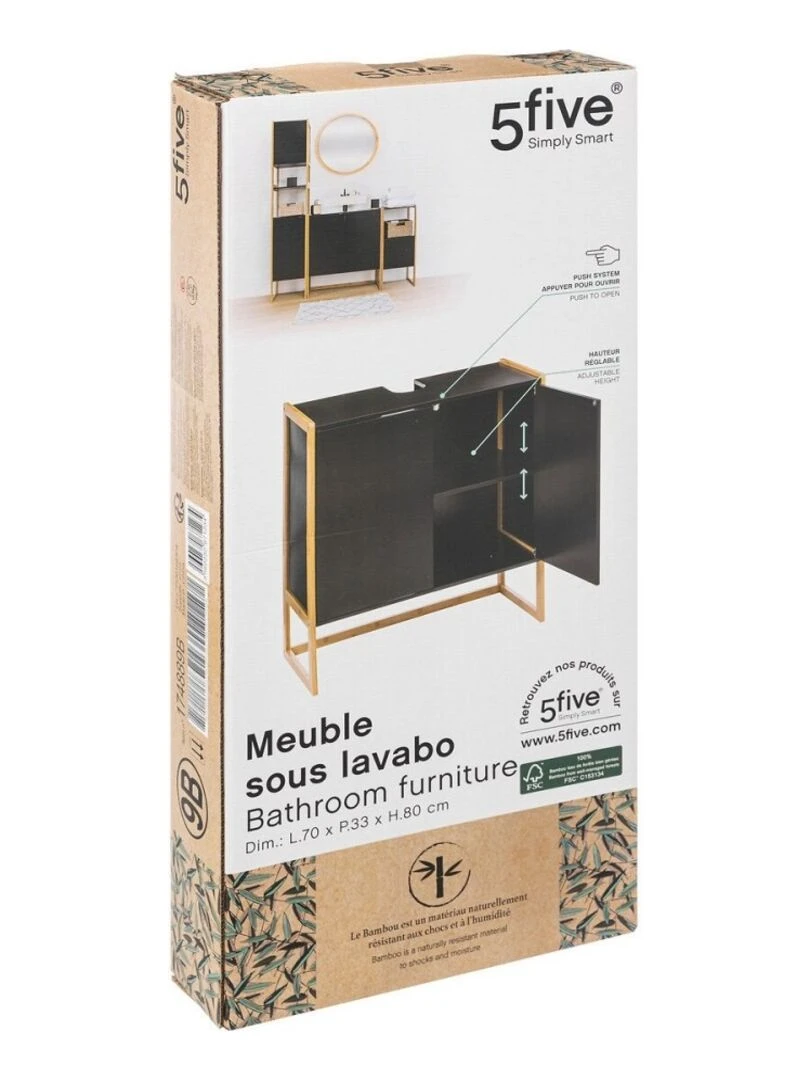 Meuble sous vasque Natureo noir   Noir