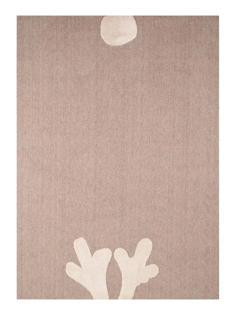 Tapis enfant PANA en polyester doux et soyeux OEKO TEX® Beige