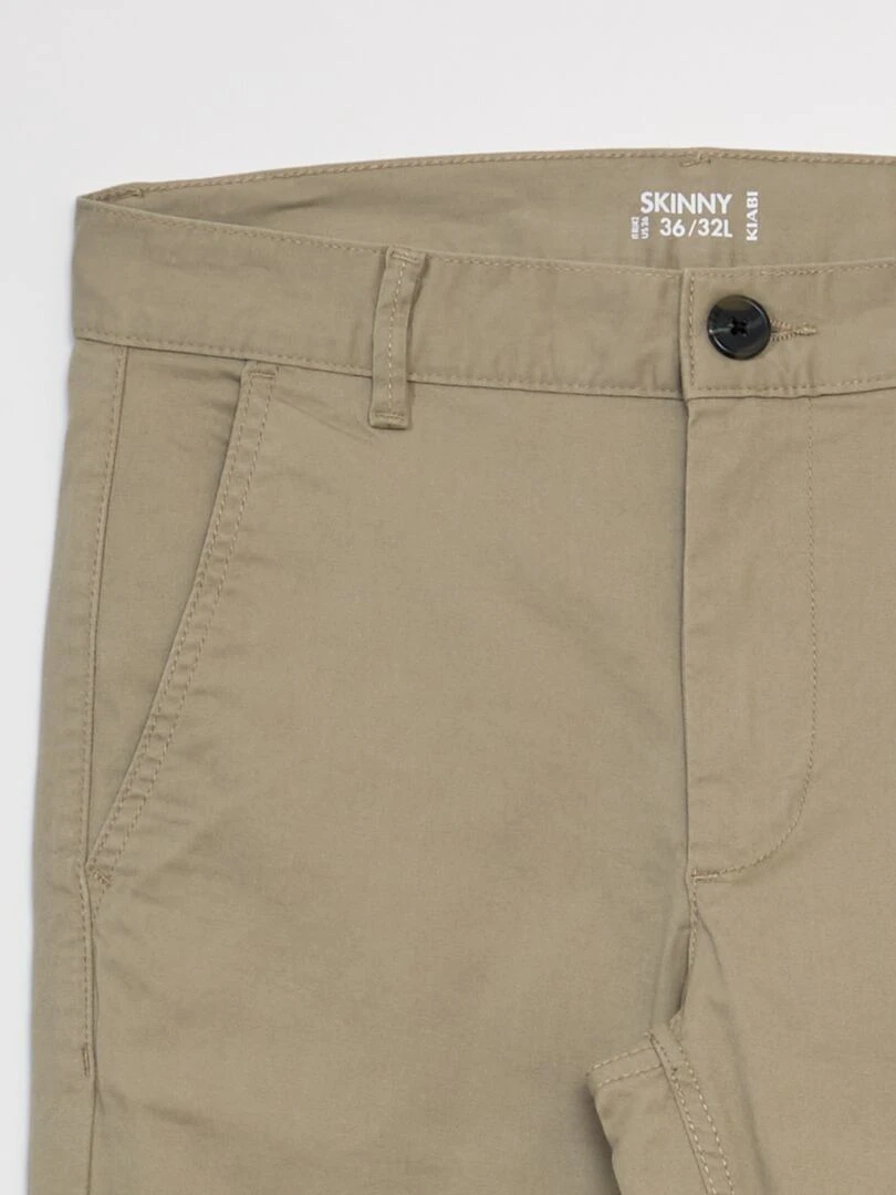 Chino skinny stretch   L32   Beige