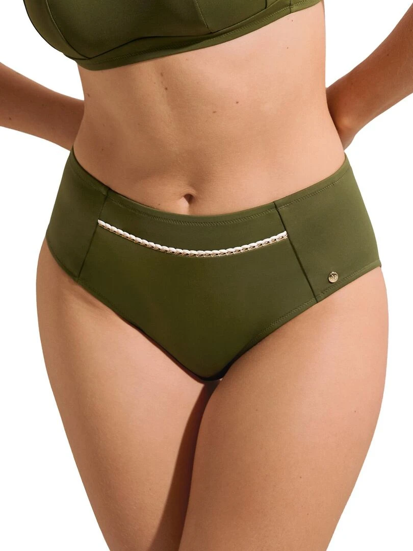 Bas maillot slip de bain shapewear taille haute Union Island Vert