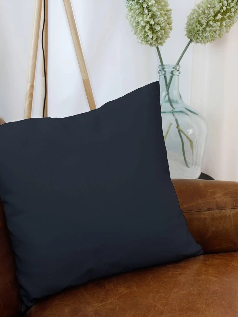 Coussin uni et déhoussable Gris foncé