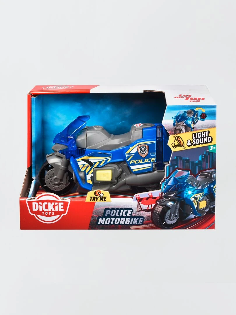Moto de police 'Dickie Toys' bleu/gris