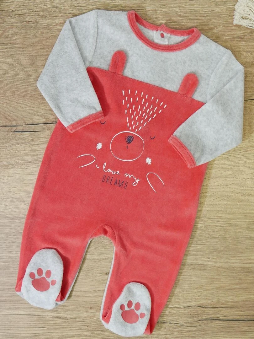 Dors Bien 'gdb2 Cute Bear' 'doo&bo'   Rose foncé