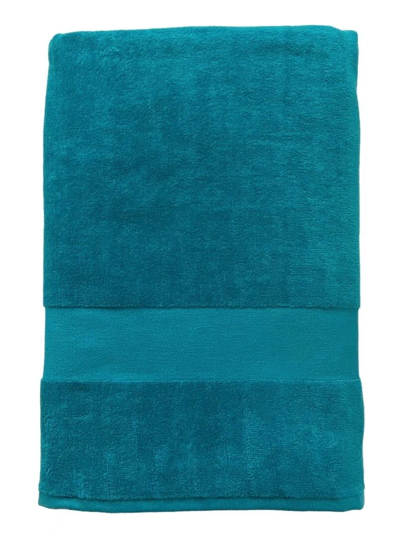 Serviette de bain éponge velours Classy Lake 90x180 500g/m² Bleu canard