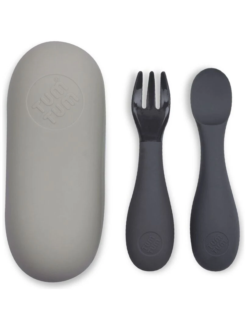 Set de couverts en silicone Gris Multicolore