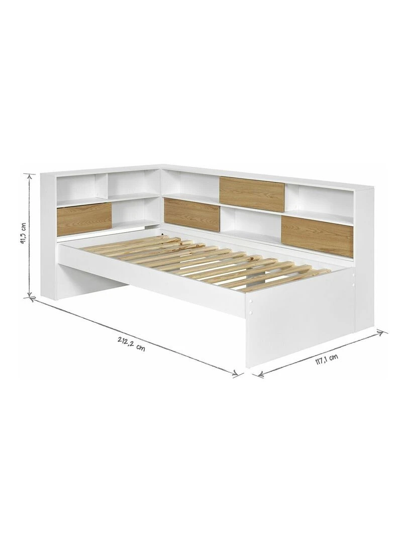 Pack lit cosy gigogne avec 2 matelas Play   AKITEN RETAIL   Blanc Marron