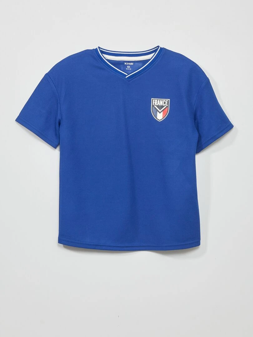 T shirt à manches courtes en mesh Bleu