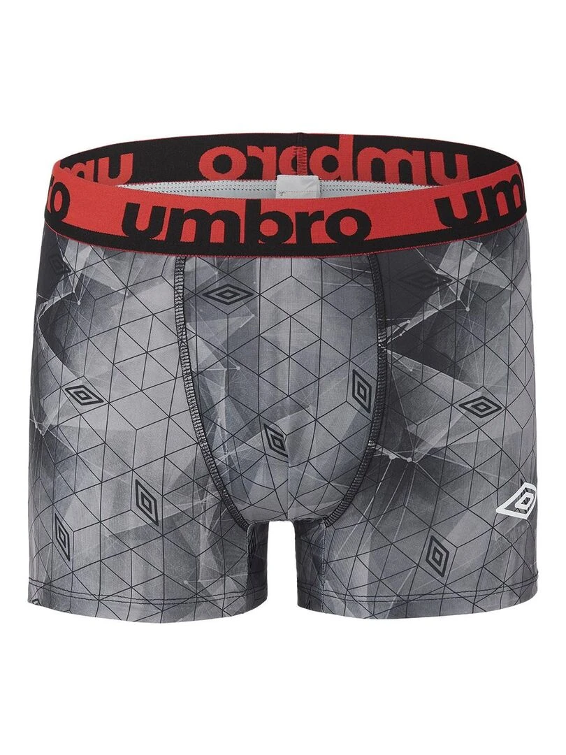 Lot de 4 Boxers homme imprimé Sublimation Umbro   Gris