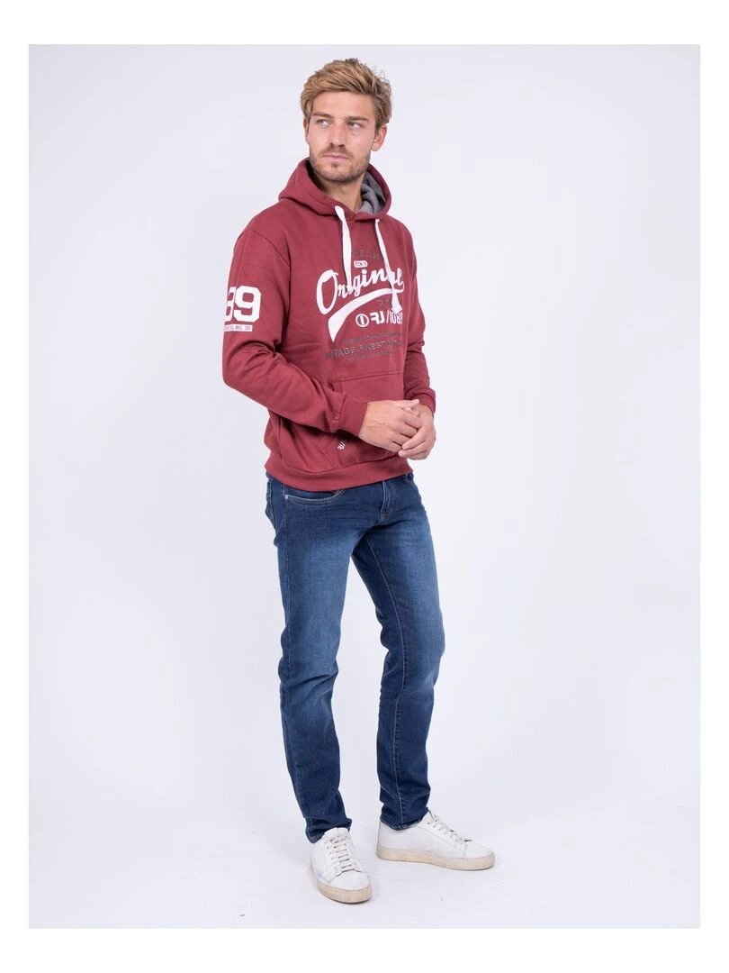 Sweat capuche WARLUZ   Bordeaux