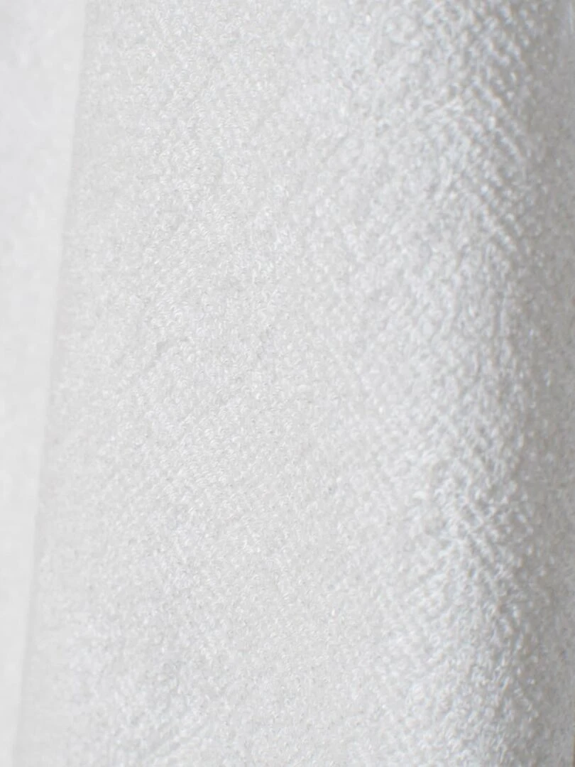 Ma première cape de bain en gaze de coton et bambou Melody Blanc
