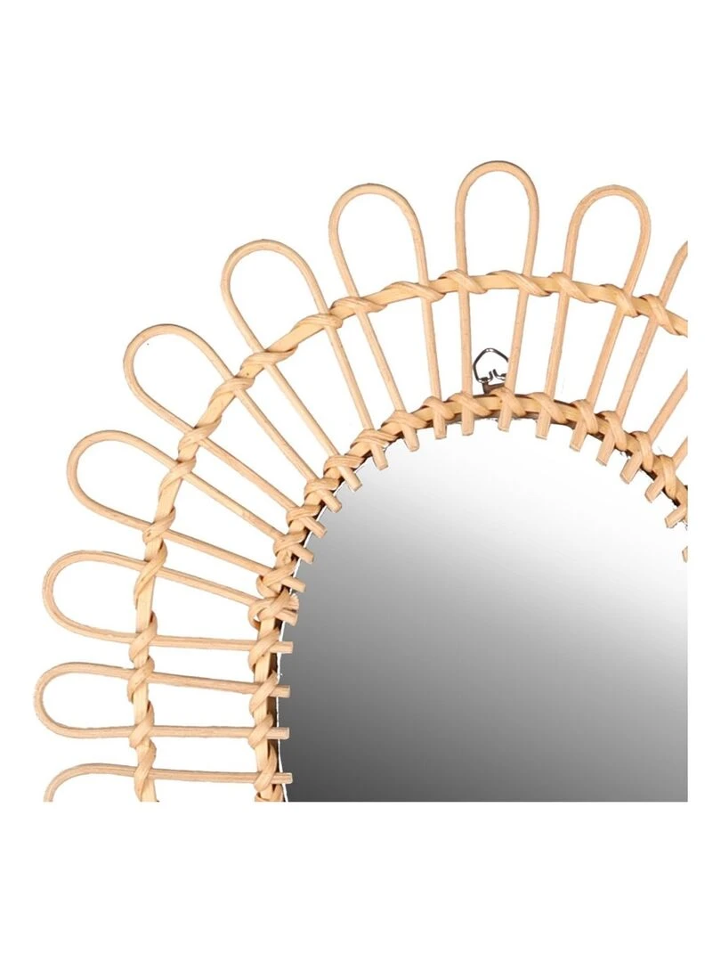 Miroir Dalia rotin 34x39 cm Beige