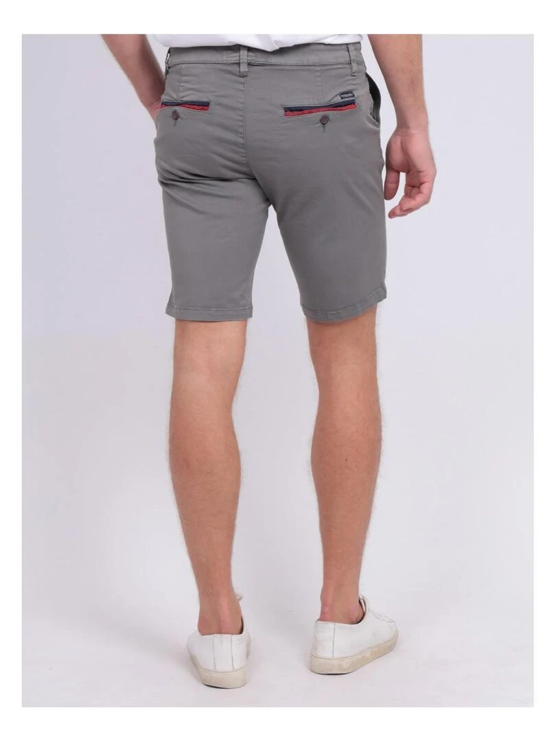 Bermuda chino slim BERKLEY Gris foncé