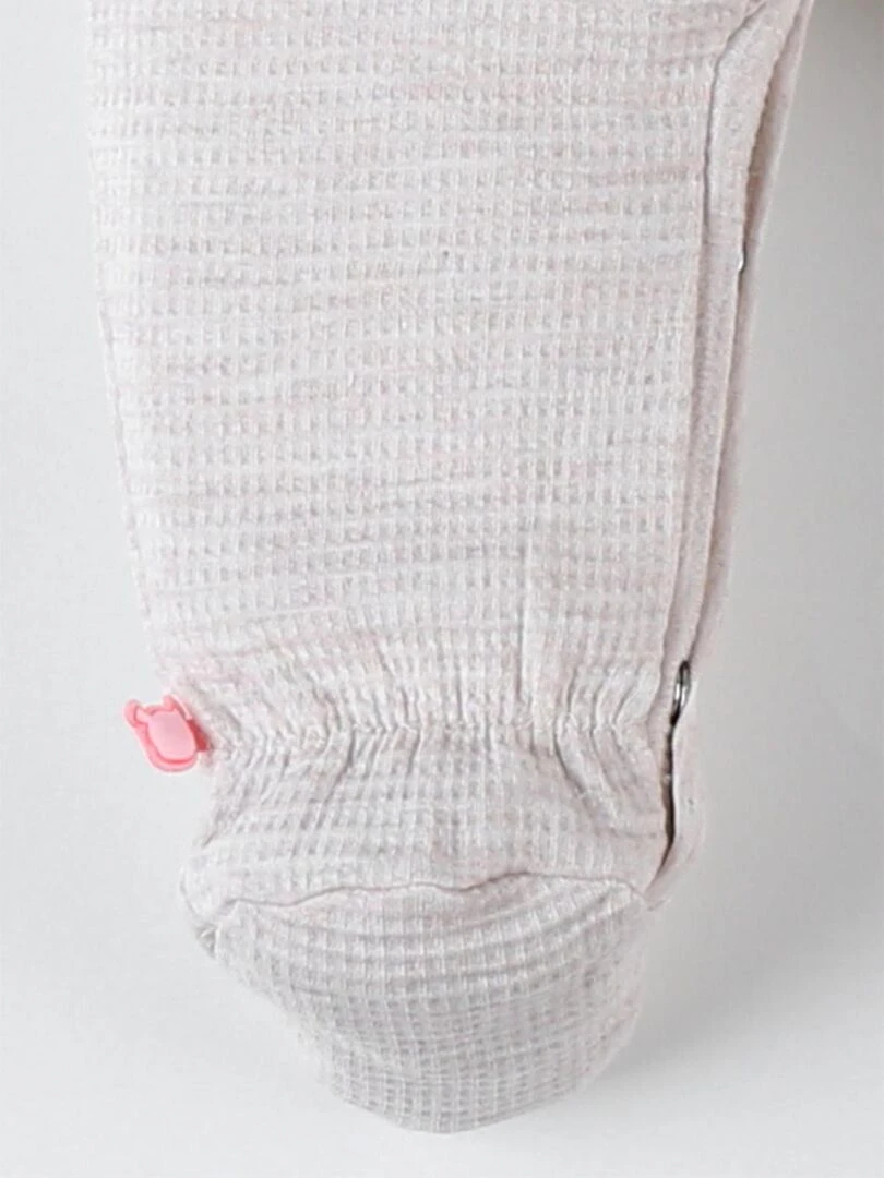 Pyjama 1 pièce en jersey gaufré    Noukie's   Beige