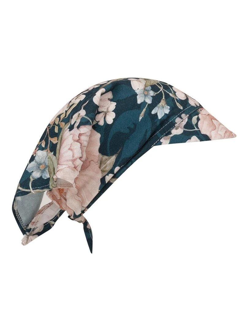 Casquette bandana bébé en bambou ELODIE Bleu