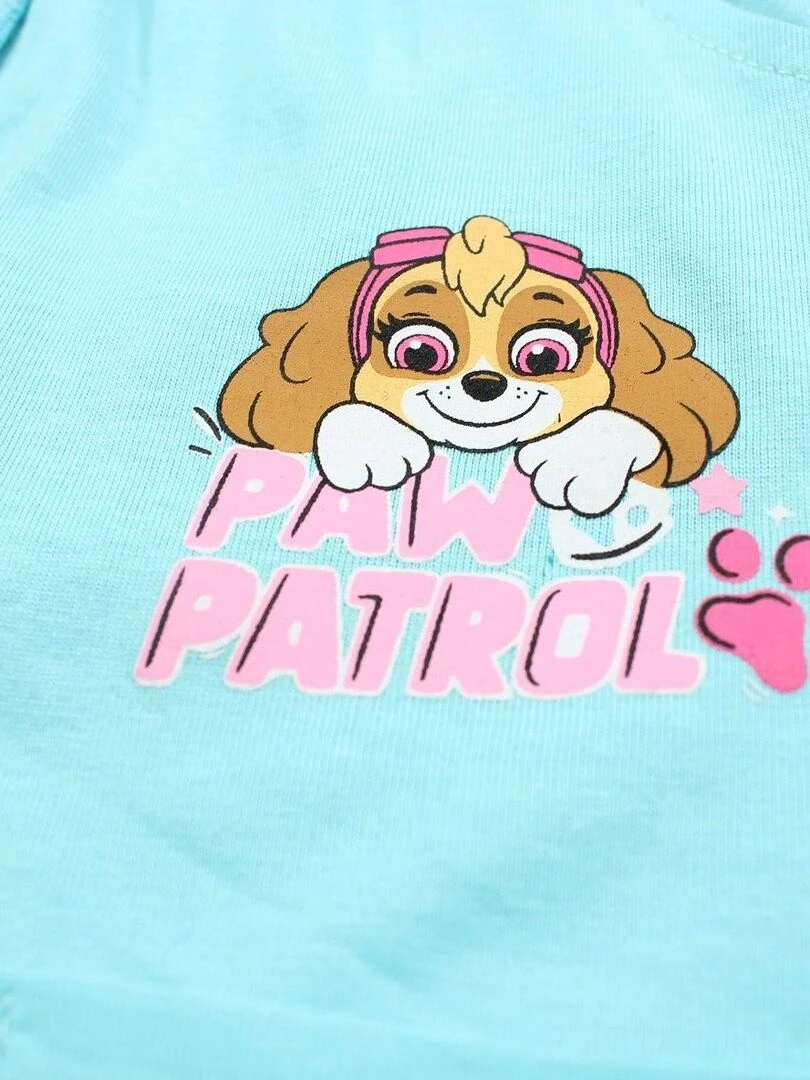 Paw Patrol   Ensemble ​​T shirt short fille Imprimé La Pat' Patrouille   Bleu