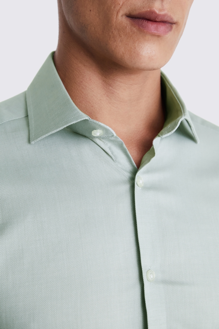 Slim Fit Sage Dobby Stretch Shirt Buy Online at Moss