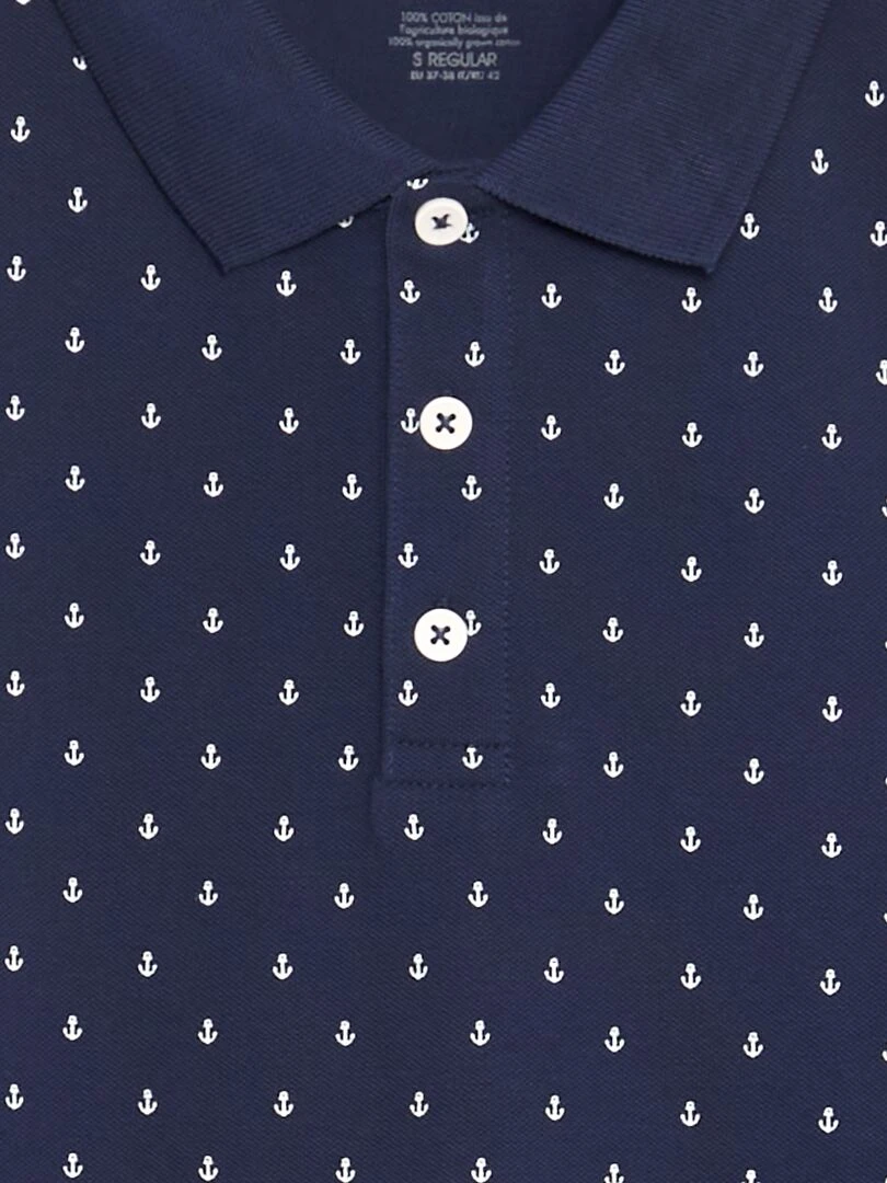 Polo fantaisie   Marine