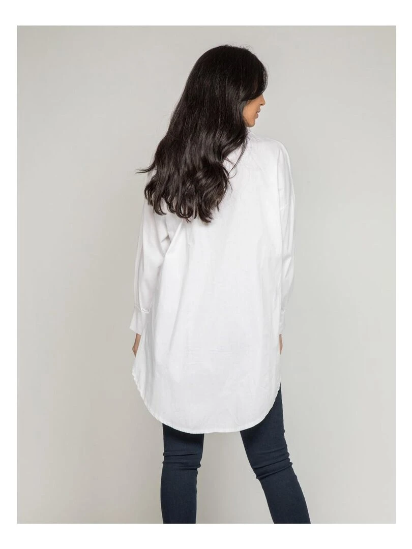 Chemise oversize OKIVA Blanc