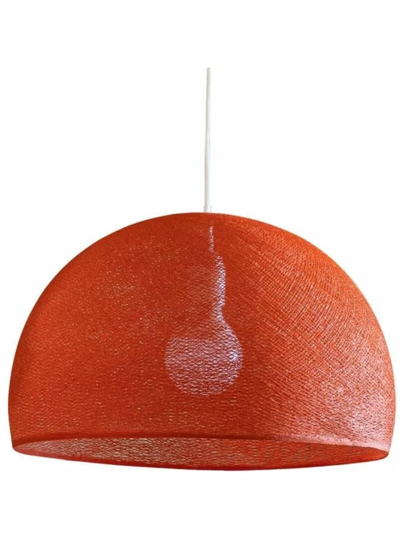 Abat jour coupole orange fifty 67 avec suspension simple Orange