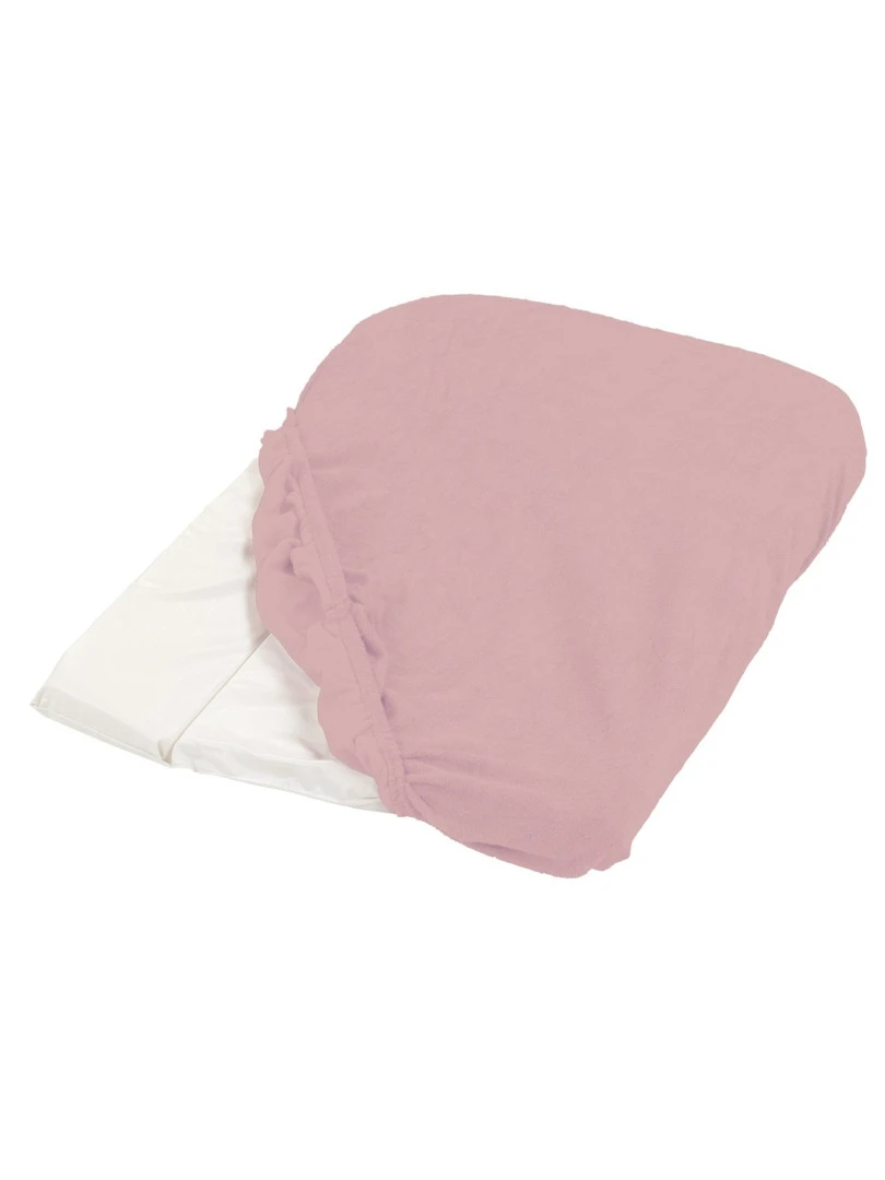 Candide Housse de matelas à langer vieux rose éponge 50x75cm Rose