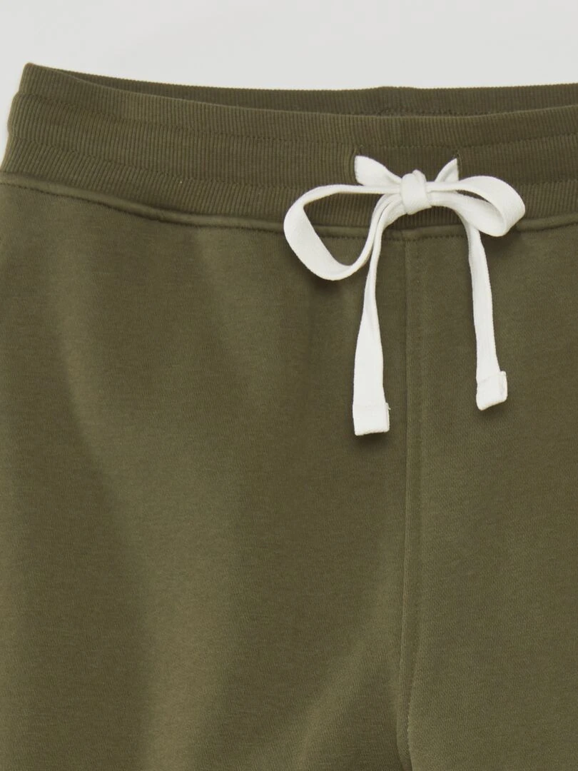 Pantalon jogging en molleton   Kaki