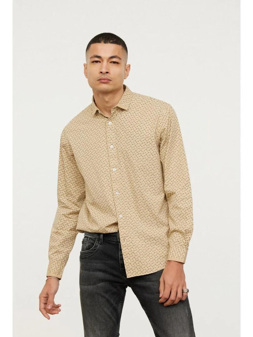 Lee Cooper Chemise manches longues coton regular DUOMO Beige argile